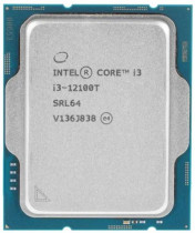 Процессор INTEL Socket 1700, Core i3 - 12100T, 4-ядерный, 2200 МГц, Turbo: 4100 МГц, Alder Lake, Кэш L2 - 5 Мб, Кэш L3 - 12 Мб, UHD Graphics 730, 10 нм, 69 Вт, OEM (CM8071504651106)
