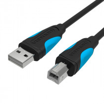 Кабель VENTION USB 2.0 AM/BM - 3м. Черный (VAS-A16-B300)
