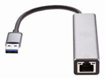 Ethernet-адаптер VCOM USB 3.0 -->RJ-45 1000Mbps+3 USB3.0, Aluminum Shell, 0.2м (DH312A)