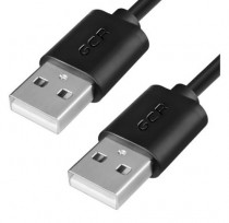 Кабель GREENCONNECT 1.0m USB 2.0, AM/AM, черный, 28/28 AWG, экран, армированный, морозостойкий, (GCR-UM5M-BB2S-1.0m)