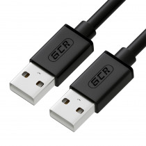 Кабель GREENCONNECT 1.5m USB 2.0, AM/AM, черный, 28/28 AWG, экран, армированный, морозостойкий, (GCR-UM2M-BB2S-1.5m)