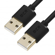 Кабель GREENCONNECT GCR 0.3m USB 2.0, AM/AM, черный, 28/28 AWG, экран, армированный, морозостойкий (GCR-UM5M-BB2S-0.3m)