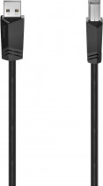Кабель HAMA H-200604, USB A (m) (прямой) - USB B(m), 5м, черный (00200604)