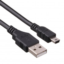 Кабель 4PH 2.5m USB AM/mini, черный, -R90119 (4PH-R90119)