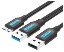 Кабель VENTION USB 3.0 AM/micro B, USB 2.0 AM - 0.5м (CQPBD)