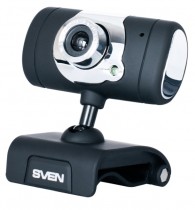 Веб камера SVEN 1280x1024, USB 2.0, 1.30 млн пикс., ручная фокусировка, встроенный микрофон, крепление на мониторе, IC-525 (SV-0602IC525)