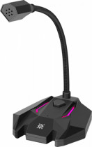 Микрофон DEFENDER настольный, конденсаторный, всенаправленный, USB, подсветка, Tone GMC 100 (64610)