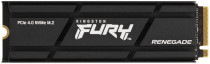 SSD накопитель KINGSTON Fury Renegade, 4000GB, M.2 22x80mm, NVMe, PCIe 4.0 x4, 3D TLC, R/W 7300/7000MB/s, IOPs 1 000 000/1 000 000, TBW 4000, DWPD 0.55, with Heat Spreader (SFYRDK/4000G)
