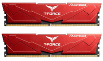 Комплект памяти TEAM GROUP 32 Гб, 2 модуля DDR5, 44800 Мб/с, CL32-36-36-76, 1.2 В, XMP профиль, радиатор, 5600MHz, Team T-Force Vulcan Red, 2x16Gb KIT (FLRD532G5600HC32DC01)