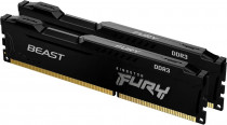 Комплект памяти KINGSTON 16 Гб, 2 модуля DDR3, 15000 Мб/с, CL10, 1.5 В, радиатор, 1866MHz, Beast Black, 2x8Gb KIT (KF318C10BBK2/16)
