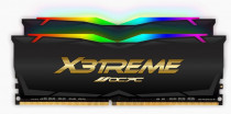 Комплект памяти OCPC 16 Гб, 2 модуля DDR4, 32000 Мб/с, CL19-23-23-43, 1.35 В, XMP профиль, радиатор, подсветка, 4000MHz, X3 RGB Black, 2x8Gb KIT (MMX3A2K16GD440C19BL)