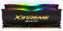Комплект памяти OCPC 64 Гб, 2 модуля DDR4, 28800 Мб/с, CL18-22-22-42, 1.35 В, XMP профиль, радиатор, подсветка, 3600MHz, X3 RGB Black, 2x32Gb KIT (MMX3A2K64GD436C18BL)
