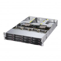 Серверная платформа SUPERMICRO 2U, 2x EPYC 7002/7003, 32x DIMM, 1x PCI-E 4.0 x16 (FHFL 10.5