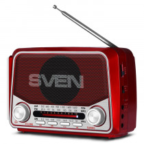 Радиоприемник SVEN портативный, SRP-525 красный (SV-017163)