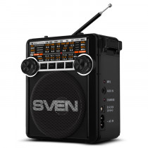 Радиоприемник SVEN портативный, SRP-355 чёрный (SV-017125)