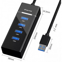 USB хаб KS-IS 4xUSB 2.0 F в USB 2.0 Type A M 1.2м (KS-727)