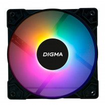 Вентилятор для корпуса DIGMA 120x120x25mm 3-pin 4-pin (Molex)23dB 125gr LED Ret (DFAN-FRGB1)