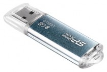 Флеш диск SILICON POWER 8 Гб, USB 3.0, защита паролем, резервное копирование, Marvel M01 Blue (SP008GBUF3M01V1B)