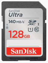Карта памяти SANDISK SD 128GB SDXC Class 10 UHS-I Ultra 140MB/s (SDSDUNB-128G-GN6IN)