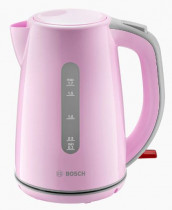 Чайник электрический BOSCH 1.7л. 2200Вт розовый/серый (корпус: пластик) (TWK7500K)