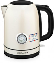 Чайник электрический BRAYER 1005BR-YE 1.7л, 2200Вт, бежевый (BR1005YE)