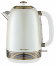 Чайник электрический HYUNDAI 1.7л. 2200Вт жемчужный/золотистый (корпус: нержавеющая сталь/пластик) (HYK-S4500)
