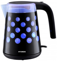 Чайник электрический HYUNDAI 1.7л. 2200Вт черный/прозрачный (корпус: пластик) (HYK-G2012)