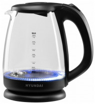 Чайник электрический HYUNDAI 1.8л. 2200Вт черный (корпус: стекло) (HYK-G3003)