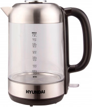 Чайник электрический HYUNDAI 1.8л. 2200Вт черный/прозрачный (корпус: стекло) (HYK-G4034)
