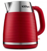 Чайник электрический KITFORT 1.7л. 2200Вт красный (корпус: нержавеющая сталь) (КТ-695-2)