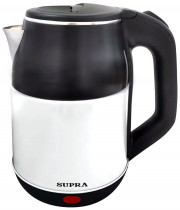 Чайник электрический SUPRA 1.8л. 1500Вт черный/белый (корпус: нержавеющая сталь) (KES-1843S)