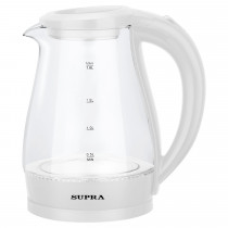 Чайник электрический SUPRA 1.8л. 1500Вт белый/прозрачный (корпус: стекло) (KES-1856G)