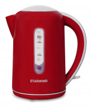 Чайник электрический STARWIND 1.7л. 2200Вт красный/серый (корпус: пластик) (SKG1021)