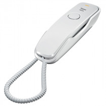 Телефон GIGASET проводной, память на 10 номеров, однокнопочный набор 10 номеров, повторный набор номера, тональный набор, регулятор громкости звонка, DA210 White (S30054-S6527-S302)