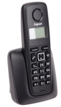 Радиотелефон GIGASET база, трубка, стандарт DECT/GAP, Caller ID/АОН, аккумуляторы: AAAx2, Dect A116 RUS черный АОН (S30852-H2801-S301)