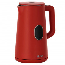Чайник электрический KITFORT 1.5л. 1800Вт красный (корпус: пластик) (КТ-6115-3)