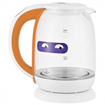 Чайник электрический KITFORT 1.7л. 2200Вт белый/оранжевый (корпус: стекло) (КТ-6140-4)