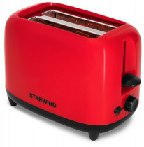 Тостер STARWIND 750Вт красный/черный (ST7003)
