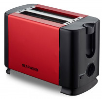 Тостер STARWIND 700Вт красный/черный (ST1102)