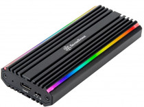 Внешний корпус SILVERSTONE USB-C 3.2 Gen2 10Gbps NVMe / SATA M.2 SSD RGB enclosure USB-C 3.2 Gen2 10Gbps NVMe / SATA M.2 SSD RGB enclosure (G590MS13B000010)