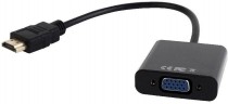 Переходник GEMBIRD HDMI (M) - VGA (F) + 3.5mm, 0.15м (A-HDMI-VGA-03)