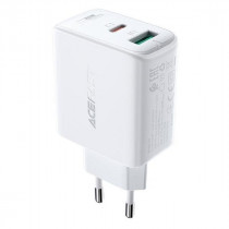 Сетевое зарядное устройство ACEFAST 32 Вт, 3 A, 1x USB, 1x USB Type-C, быстрая зарядка (AF-A5-WH)