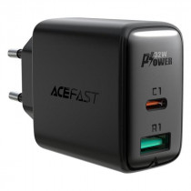 Сетевое зарядное устройство ACEFAST 32 Вт, 3 A, 1x USB, 1x USB Type-C, быстрая зарядка (AF-A5-BK)