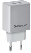 Сетевое зарядное устройство DEFENDER сила тока 2.1 A, 2x USB, UPA-22 (83580)