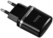 Сетевое зарядное устройство HOCO сила тока 2.4 A, 2x USB, C12 Smart Black (HC-63094)