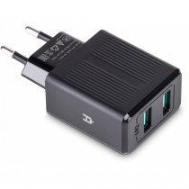 Сетевое зарядное устройство ALTERACS 12 Вт, 2x USB (AA12 Black)