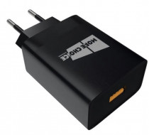 Сетевое зарядное устройство MORE CHOICE сила тока 3 A, 1x USB, NC52QC Black (NC52QCB)