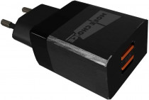 Сетевое зарядное устройство MORE CHOICE сила тока 2.1 A, 2x USB, NC24 Black (NC24B)