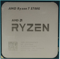 Процессор AMD Socket AM4, Ryzen 7 5700G, 8-ядерный, 3800 МГц, Turbo: 4600 МГц, Cezanne, Кэш L2 - 4 Мб, Кэш L3 - 16 Мб, Radeon Vega 8, 7 нм, 65 Вт, OEM (100-000000263)