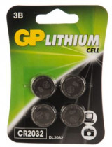 Батарейки GP 4шт, CR2032 (CR2032-2CRU4)
